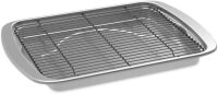 Nordic Ware Oven Crisp Baking Tray 2pc Set Includes Pan and Rack; Natural Aluminum For Air Frying, Crisping, Broiling, Baking; Cooking Surface 17 x 12 Inches New In Box $59