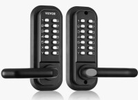Stellweilan Tessberg Mechanical Keyless Entry Door Lock, 14 Digit Keypad, Double-sided Embedded Outdoor Gate Door Locks Set with Handle and Keypad, Water-proof Zinc Alloy, Easy to Install, for Yard, Garden, Garage $199