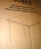 COSCO 3'8" x 2'8" Rectangle Wood Folding Dining Table in Gray Woodgrain, New in Box $399 - 2