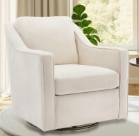 Wade Logan Charitini Big & Tall Removable Wide Swivel Accent Chair, Full Back Upholstered Fabric Lounge Chair, 360&deg; Rotation, Modern Living Room Accent Chair in Beige New in Box $799