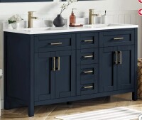 Ove Decor Lakeview 60'' Bath Vanity in Blue With Top New in box $1499