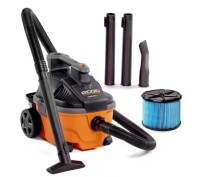 RIDGID 4 Gal. 5.0 Peak HP Portable Shop Vacuum Wet Dry Vac with Fine Dust Filter, Locking Hose and Attachments WD4070 On Working $199