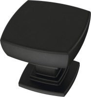Franklin Brass &ndash; Square Matte Black Cabinet Knob for Dressers, Drawers, Kitchen Cabinet Door, Vanity, Furniture, Closet Knobs, 1-1/8 Inch | Parow New