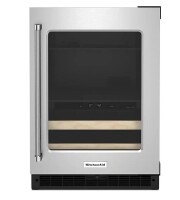 KitchenAid - 14-Bottle Dual Zone Beverage Cooler with Glass Door and Metal-Front Racks - Stainless Steel New On Working $2999