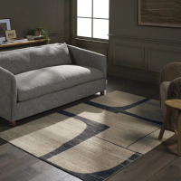 Hokku Designs Theo Handwoven Abstract Tan 8'6" x 11'6" Rectangular Area Rug Made with Sustainable Materials, New $1,999