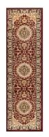World Rug Gallery Traditional Oriental Medallion Area Rug - BURGUNDY 2'7"x8': Low Pile, Stain-Resistant, Runner Rug New Shelf Pull $299