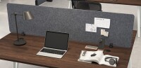 Bush Business Furniture Desktop Privacy Screen, Polyester, 70"W, Cool Charcoal, New in Box $299