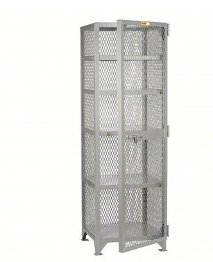 LITTLE GIANT Bulk Storage Locker 5 Fixed Shelves, Legs, in Black New $1499