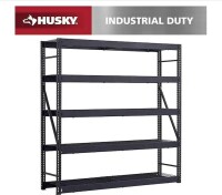 Husky 5-Shelf Metal Industrial Duty Freestanding Garage Storage Shelving Unit in Black (90 in. W x 90 in. H x 24 in. D) $499