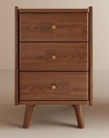 Ophelia & Co. 3 Drawer Night Stand, Brown Finish New $499