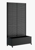 Latitude Run&reg; Metal Planter Box Trellis Raised Garden Bed 4 Wheels Privacy Screen Climbing Plants Vegetables Vines New in Box $499