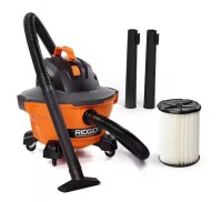 RIDGID 6 Gal. 3.5 Peak HP NXT Shop Vacuum Wet Dry Vac with General Debris Filter, Locking Hose and Attachments HD06001 On Working $199