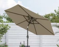 Sonkuki 7.5 ft. Patio Market Crank and Tilt Umbrellas, Table Umbrellas, UV-Resistant Canopy in Taupe New In Box $199