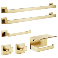 KOKOSIRI 6 Piece Bath Hardware Set (Set of 6) B20A6-BG New In Box $199