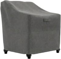 KHOMO GEAR Patio Outdoor Furniture Chair Cover - Premium Heavy Duty - Grey, 33.5" X 31.5" X 36", New In Box $79