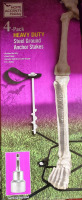 Home Accents Holiday 4-Pack Heavy Duty Steel Ground Anchor Stakes New In Box
