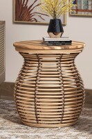 Beachcrest Home&trade; Bechtel Solid Wood Top End Table New $399