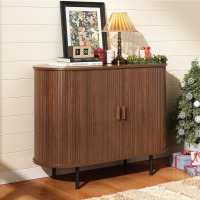 ONBRILL 40" Sideboard Buffet Cabinet with Storage, Storage Cabinet with Sliding Door & Adjustable Shelf, Modern Accent Coffee Bar Console Table for Kitchen, Entryway, Walnut, New in Box $299