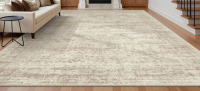 Bungalow Rose Washable Rug, Distressed Persian Rugs for Living Room, Stain resistant Abstract Area Rug, 9' x 12' New in Box $299