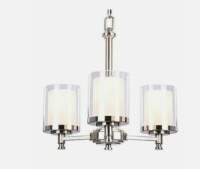 Hampton Bay Burbank 3-light Brushed Nickel Chandelier - Silver $299