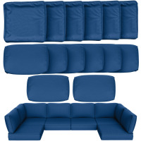 Ebern Designs Cartert 14 Pcs Outdoor Cushion Cover Set For 4" Outdoor Cushions Patio Furniture Cushion Covers, Covers Only New In Box $299