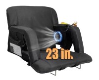 BOZTIY 23 in. W Stadium Seat with 2-Fans and 3-Cooling Speed Foldable Cooling Seat for Bleachers with Back Battery Not Included New In Box $199