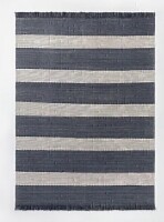 Threshold Designed with Studio McGee 5' x 7' Highland Hand Woven Striped Jute/Wool Area Rug Blue New $299