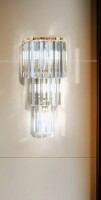Mercer41 Wall 3-Light Sconce Lamp Crystal Lighting Fixture With Long Oblong Crystals New In Box $199