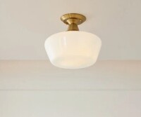 Etta Avenue&trade; Horst 1 - Light 11.81'' Glass Shade Semi-Flush Mount Light Fixture New In Box $199