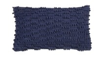 Saro Lifestyle Down-Filled Nubby Design Throw Pillow, Navy Blue, 12"x20" / Saro 16" FlowerFloral Round Throw Pillow / Assorted New Assorted $79