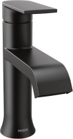 Moen Genta LX Matte Black One-Handle Modern Bathroom Sink Faucet with Optional Deckplate and Low-Arc Spout for Bath Countertop, 6702BL New In Box $299