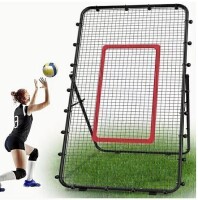 Fevesa Adjustable Volleyball Rebounder Net - Portable 7x4 ft. Training Equipment for Spike Practice - 5 Rebound Angles Custom Target Area for Volleyball Sports Training Practice, Red Similar to Picture New In Box $199