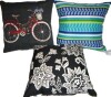 Hampton Bay 18 in. x 18 in. Outdoor Patio Throw Pillow in Bike / ARDEN 16 x 16 Ashland Black Jacobean Square Outdoor Throw Pillow / Assorted New Assorted $79 - 2
