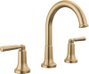 Delta Saylor Brushed Gold Bathroom Faucet 3 Hole, 8 Inch Widespread Bathroom Sink Faucet for Vanity, Metal Push-Pop Drain Assembly, Champagne Bronze 3535-CZMPU-DST New In Box $499