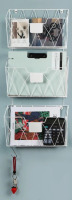 Zenco Homegoods Wall Mounted File Rack For Office With Hooks, Set of 3 New In Box $79