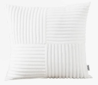 NordECO HOME 18" x 18" Square Striped Corduroy Soft Flannel Patchwork Throw Pillow New In Box $79