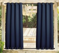 Ebern Designs Blackout Outdoor Curtains for Patio Waterproof Top & Bottom Grommet Privacy Drapes, Set of 2, 52" W x 84" L New In Box $79