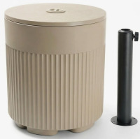 Latitude Run&reg; Multifunctional 3-in-1 Heavy-duty Outdoor Umbrella Base &ndash; 90 Lb Water/ice Fillable Design, Doubles As Ice Bucket & Patio Table, Accommodates 1.5&ndash;1.9 Inch Umbrella Poles For Patio, Poolside & Garden Use New In Box $199