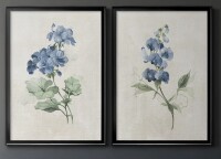 Red Barrel Studio&reg; 2-Piece "Farmhouse PeriwInkle I Premium" Watercolor Painting Print Set Designed by J Paul, 16" x 24" New In Box $199