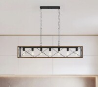 Laurel Foundry Modern Farmhouse&reg; 7 - Light Kitchen Island Steel Dimmable Chandelier New In Box $399