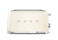 SMEG - TSF02 4-Slice Long Wide-Slot Toaster - Cream New In Box $399