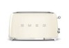 SMEG - TSF02 4-Slice Long Wide-Slot Toaster - Cream New In Box $399