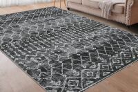 Garvee 9'x12' Area Rug, Machine Washable Bohemian Moroccan Rug Low Pile Print Indoor Accent Rug for Living Room Bedroom Dining Room, Modern Non Slip Carpet, Black $299