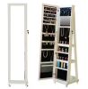 Lvifur White 15.75 in. W x 66 in. H Full Length Mirror 360&deg; Swivel Jewelry Cabinet Lockable Jewelry Organizer New in Box $299