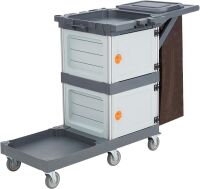 babevy Commercial Janitorial Cart with 2 Cabinet, Grey, New in Box $399