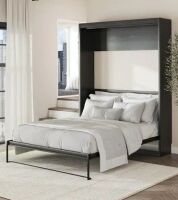 Signature Sleep Queen Wall Bed Cabinet in Black Oak (3 Boxes) New Shelf Pull $1999