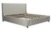 CosmoLiving by Cosmopolitan Mercer Upholstered Bed, Light Gray Linen, King, (2 Boxes), New in Box $599