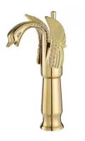 BWE Swan Single Hole Single Handle Bathroom Vessel Sink Faucet With Pop Up Drain in Polished Gold New In Box $299