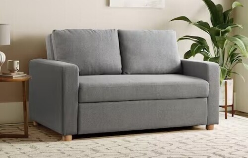 Serta Tampa 66.1 in. Grey Polyester Full Size Convertible Sofa New in Box $1499