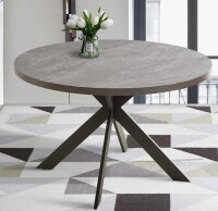 George Oliver Garrell 46" W Round 4-Person Manufactured Wood Dining Table in Gray New in Box $599